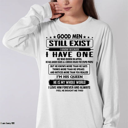 April - Good men Still Exist - gift for your girlfriend, wife from Husband - ntnt04 (SKU-GM-04)