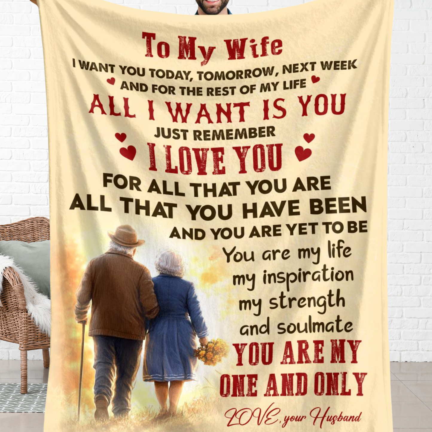 Special Gift For Wife Blanket - From Husband (SKU26B-0191)