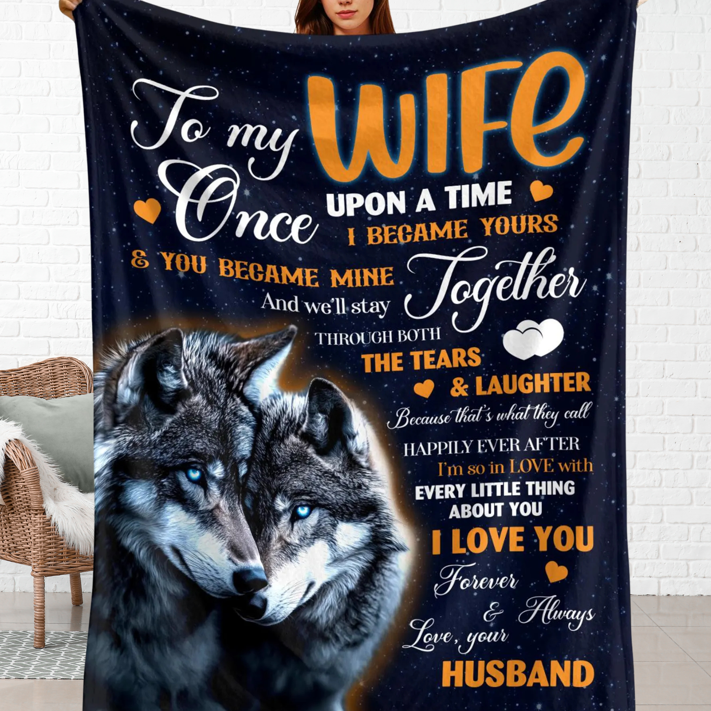 Special Gift For Wife Blanket - From Husband (SKU26B-01254)