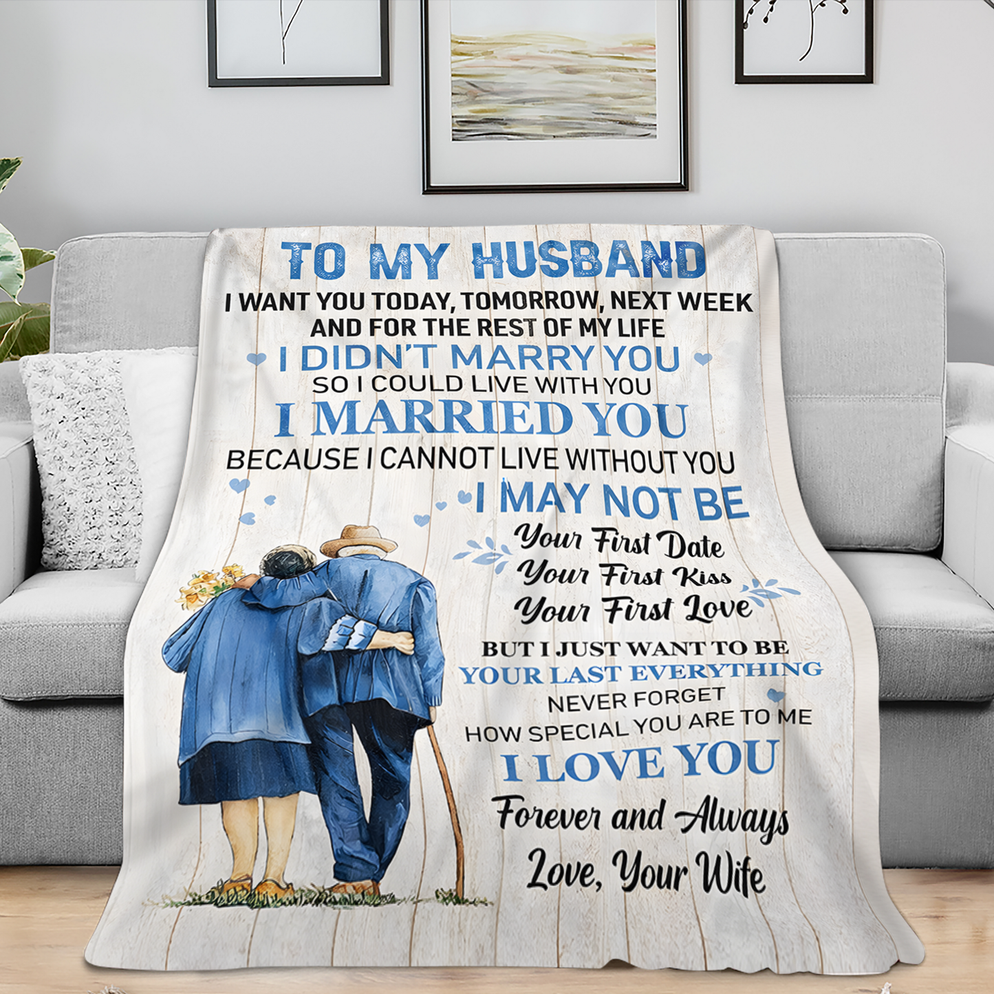To My Husband – A Cozy Blanket Full Of Love From Your Wife (SKU26B-01152)