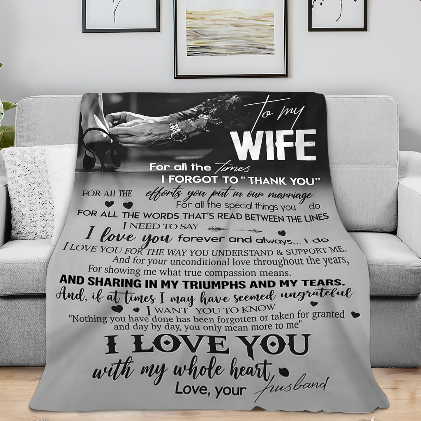 To My Wife Blanket – A Love Story From Husband