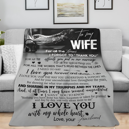 To My Wife Blanket – A Love Story From Husband