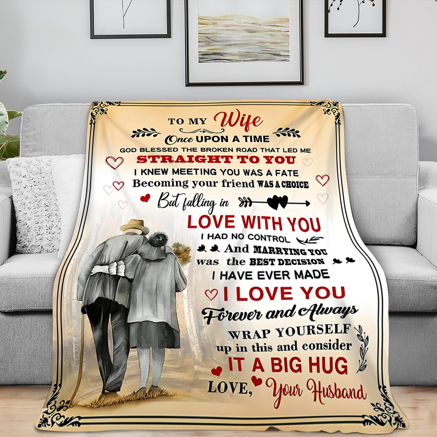To My Wife Blanket – A Heartfelt Love Note From Your Husband (SKU26B-01155)