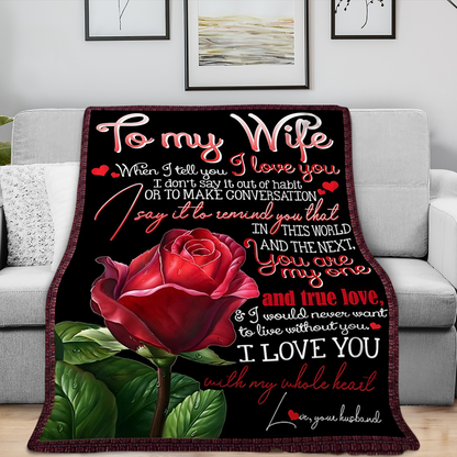 To My Beautiful Wife Blanket – All My Love From Your Husband (SKU26B-01-68)