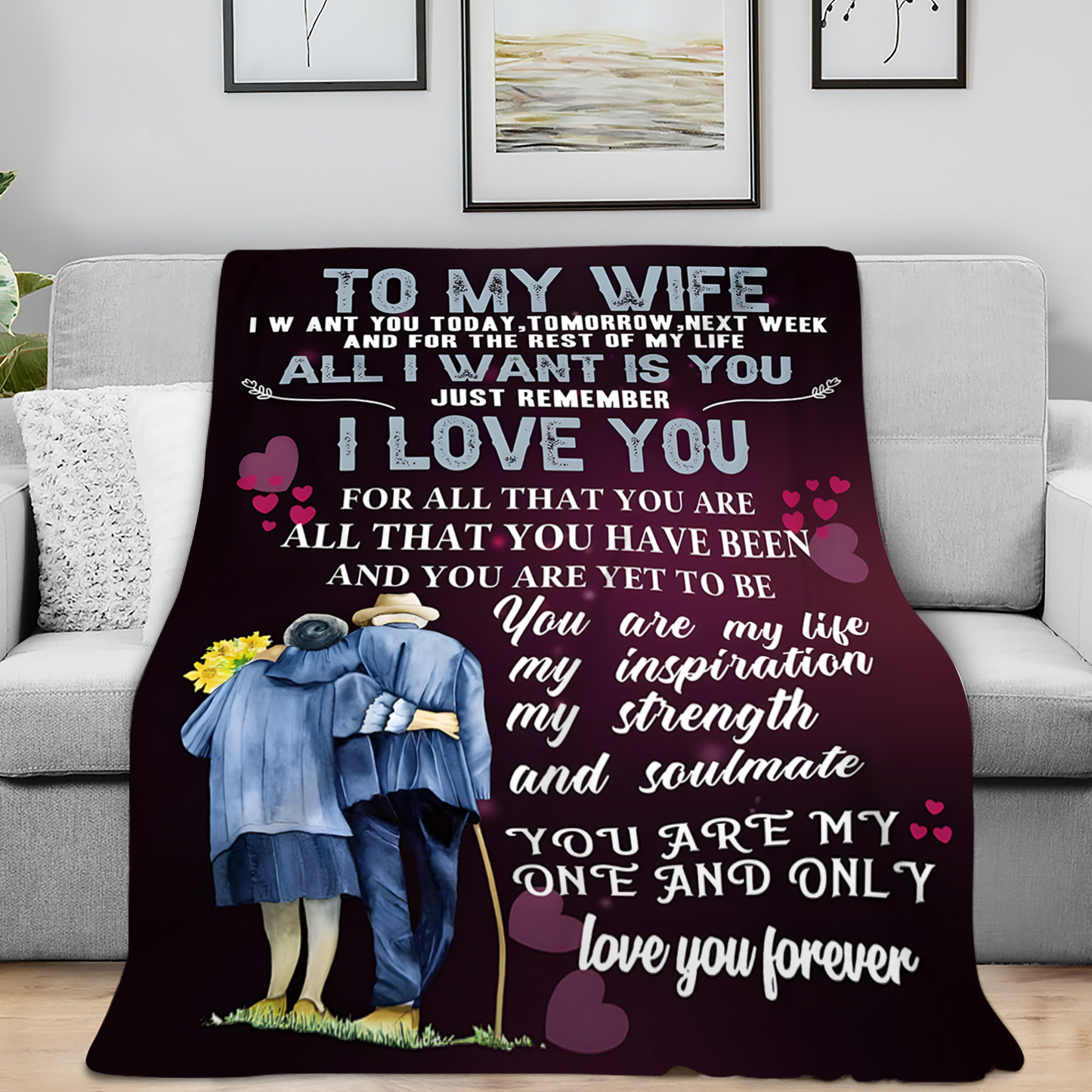 To My Wife Blanket – A Sweet Reminder Of My Love From Your Husband (SKU26B-01151)