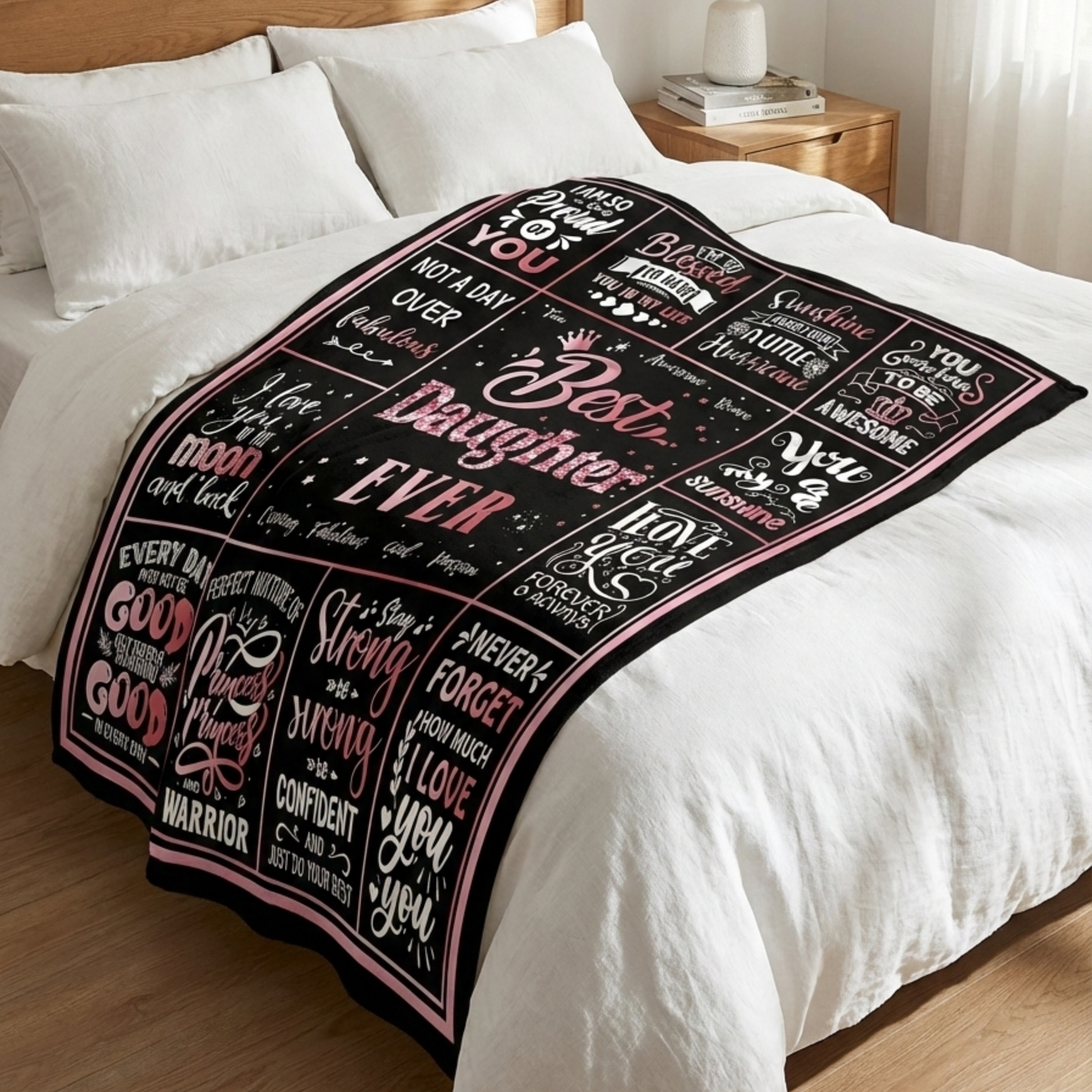 To My Daughter Blanket – Sleep in Love and Peace From Mom