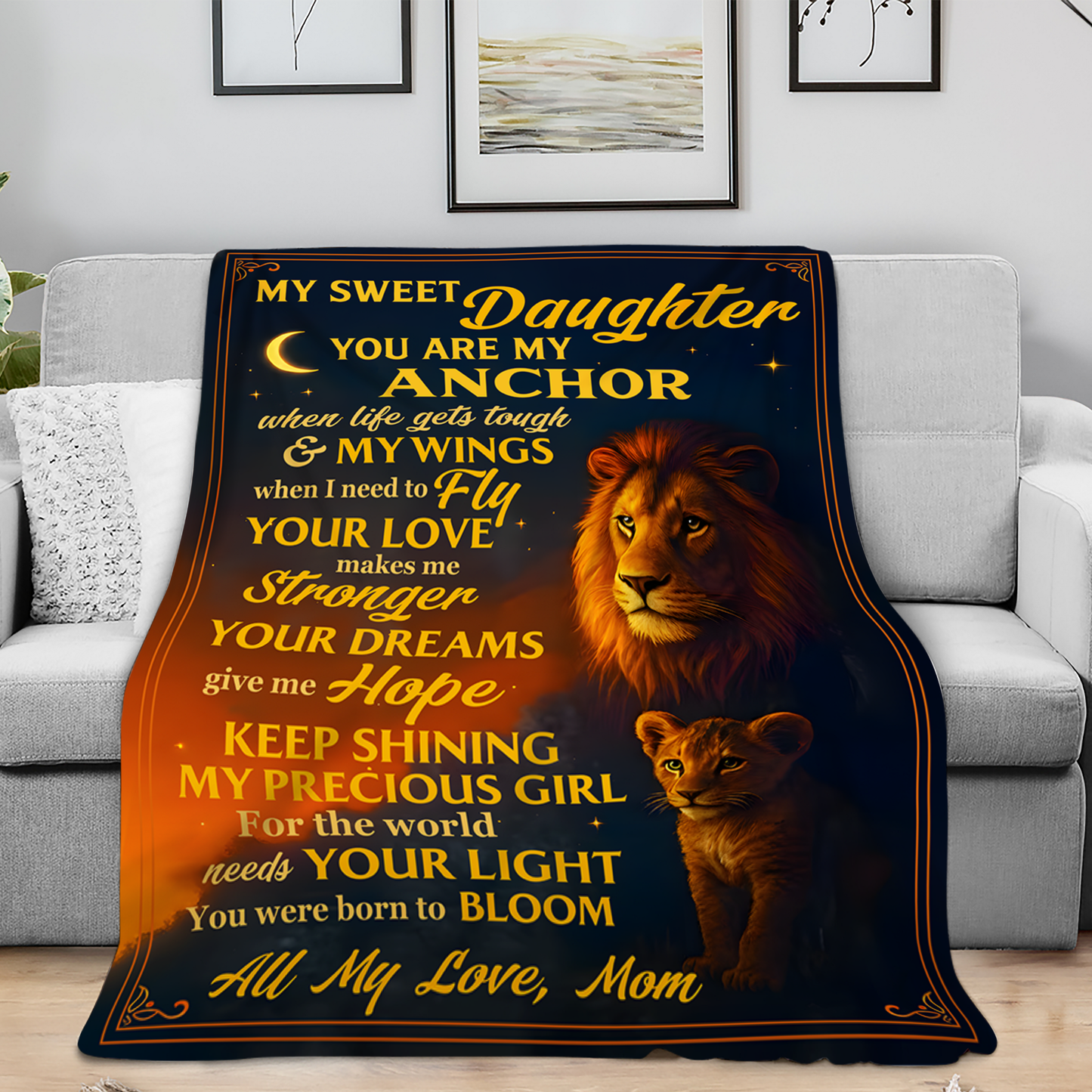 To My Sweet Daughter Blanket – A Snuggly Hug from Mom