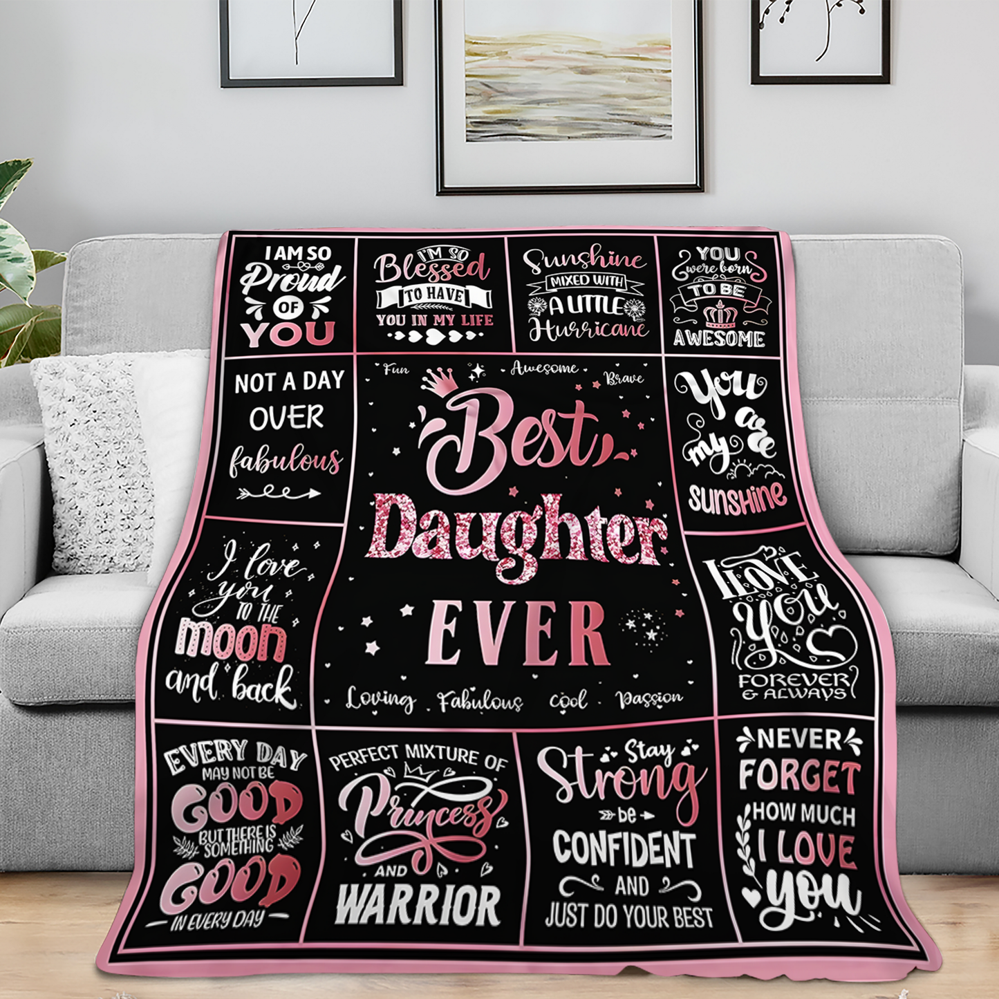 To My Daughter Blanket – Sleep in Love and Peace From Mom