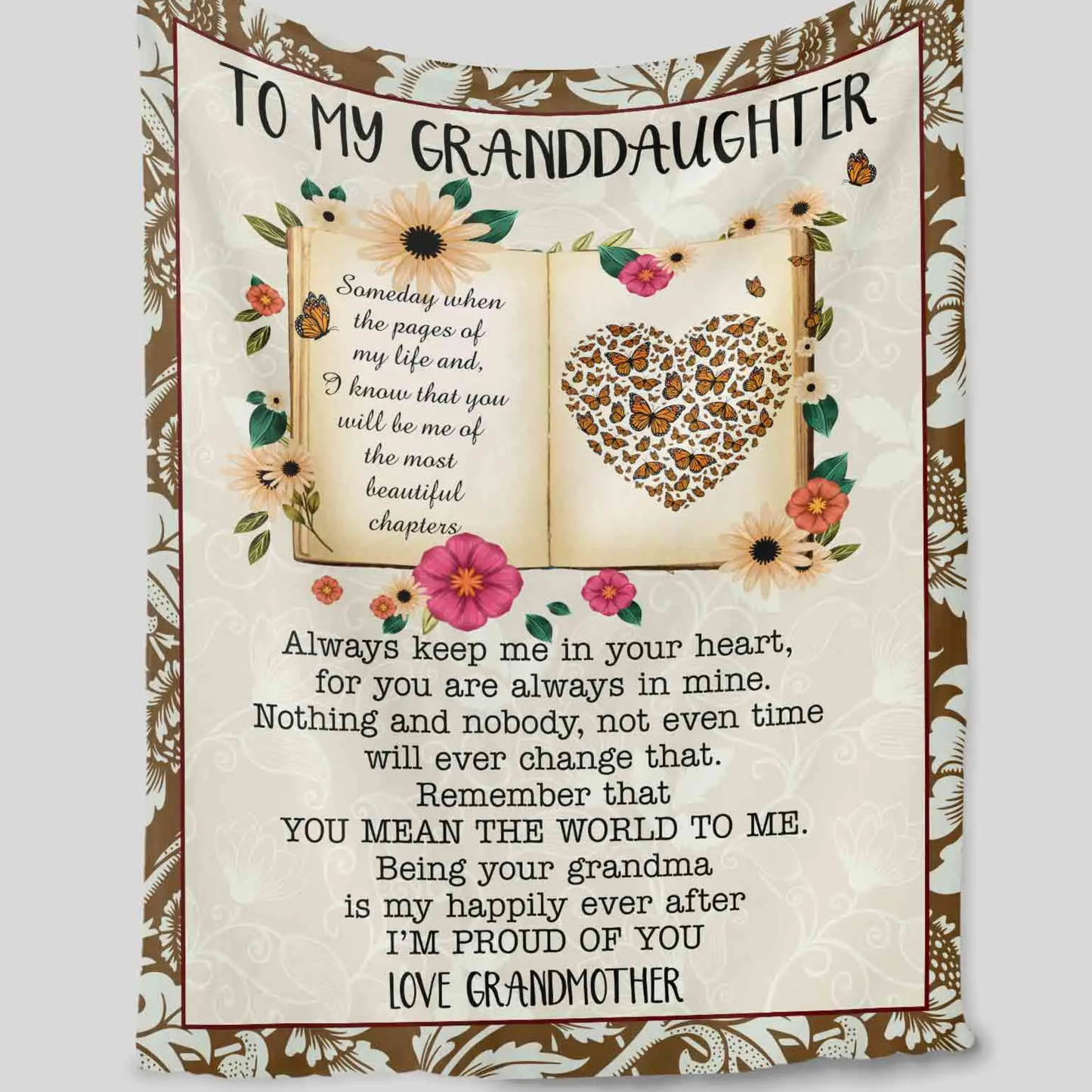 To My Granddaughter Blanket – A Piece of Heart from Grandma