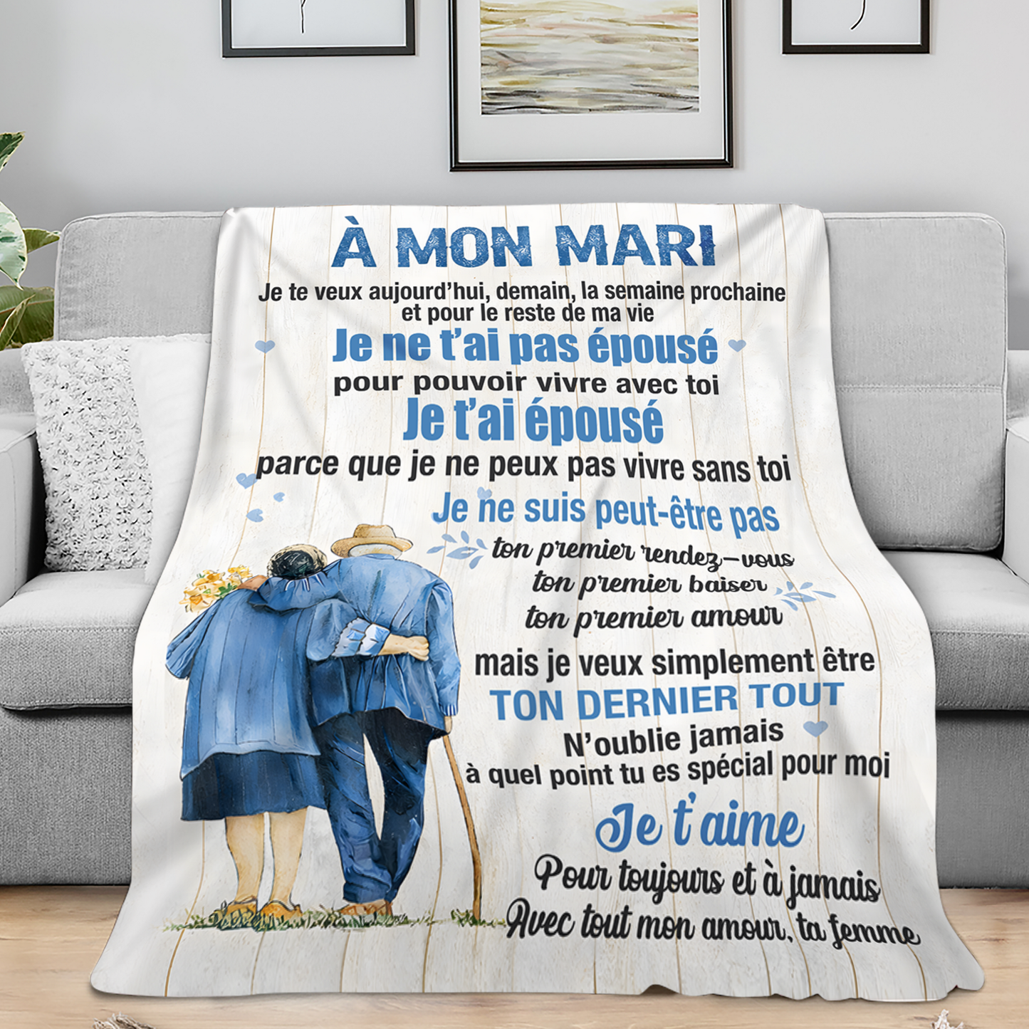 À Mon Mari Blanket – Avec Tout Mon Amour, Ta Femme