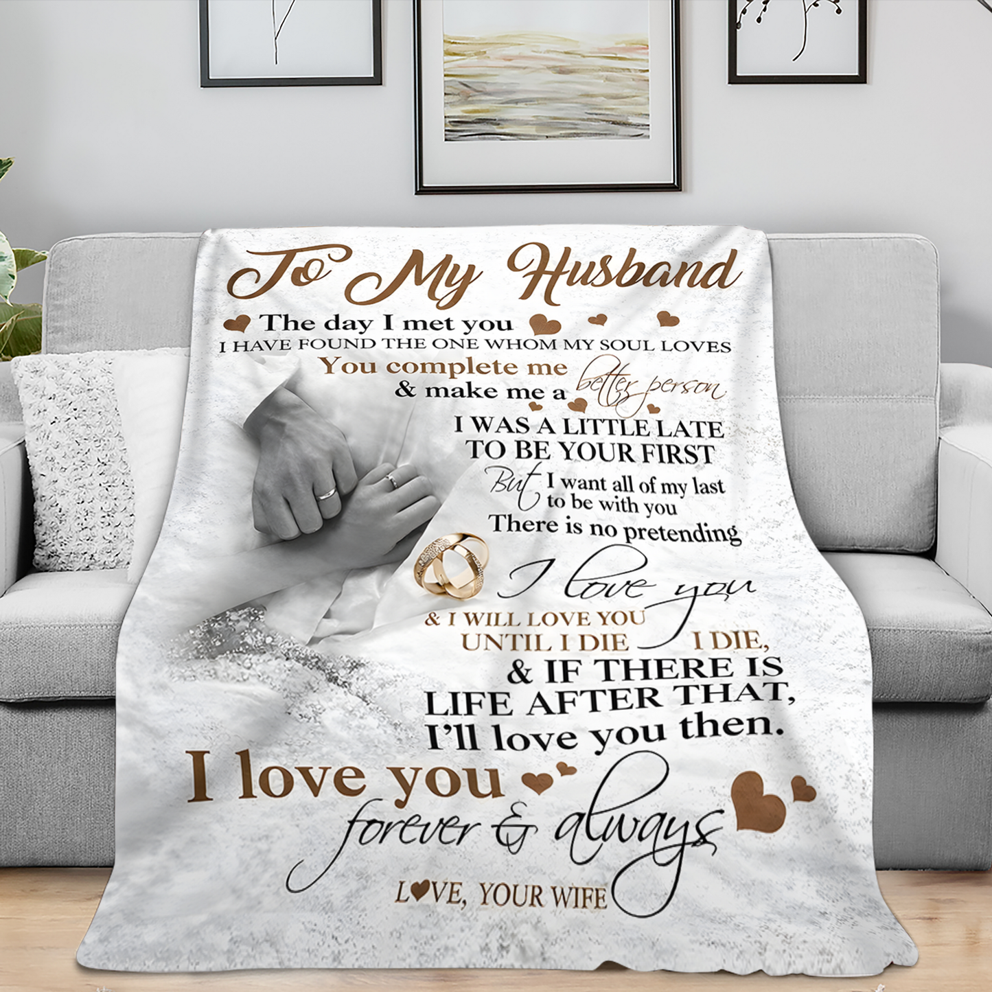 To My Husband Blanket – From Wife, My Forever And Always
