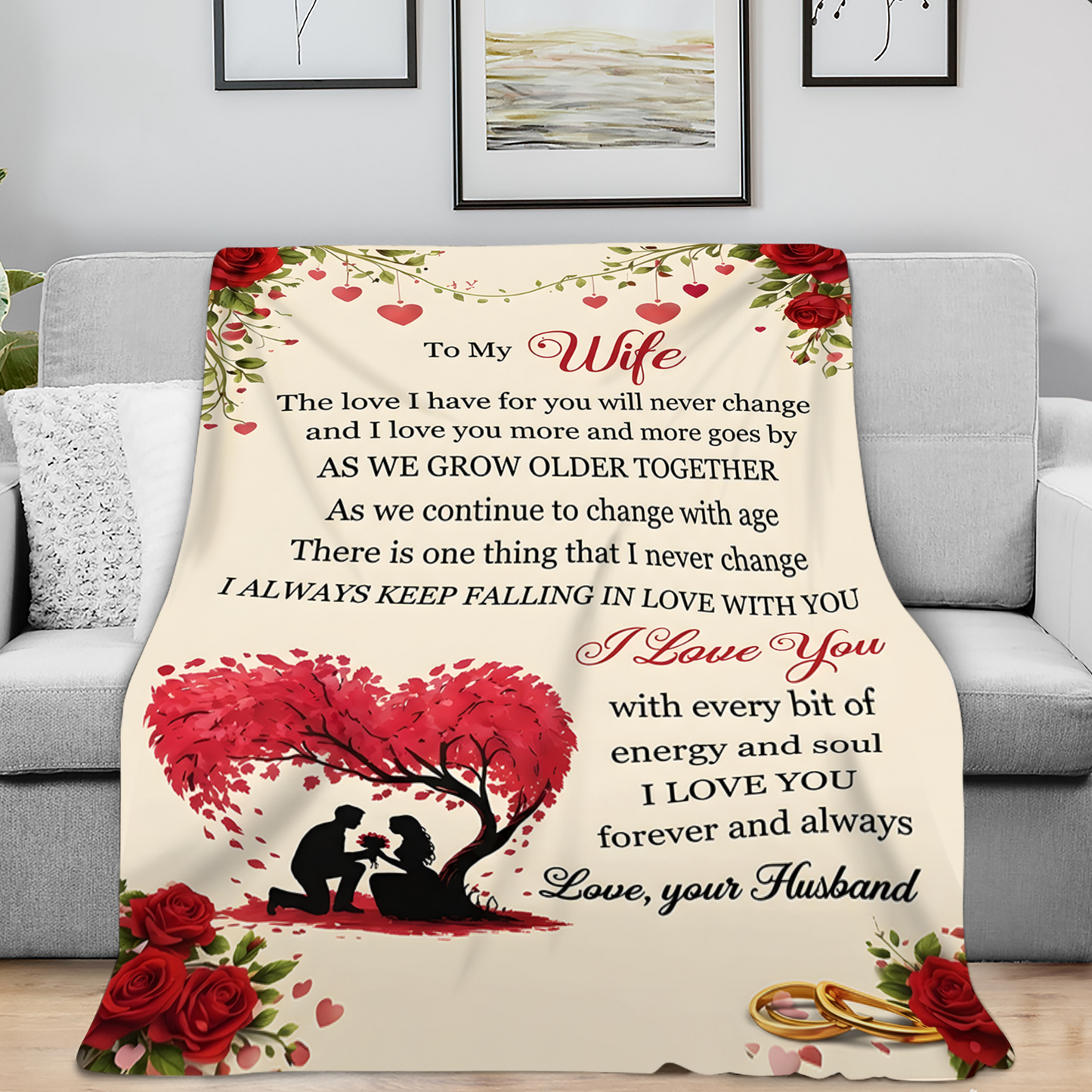 To My Wife Gift Blanket – From Husband, My Forever Love