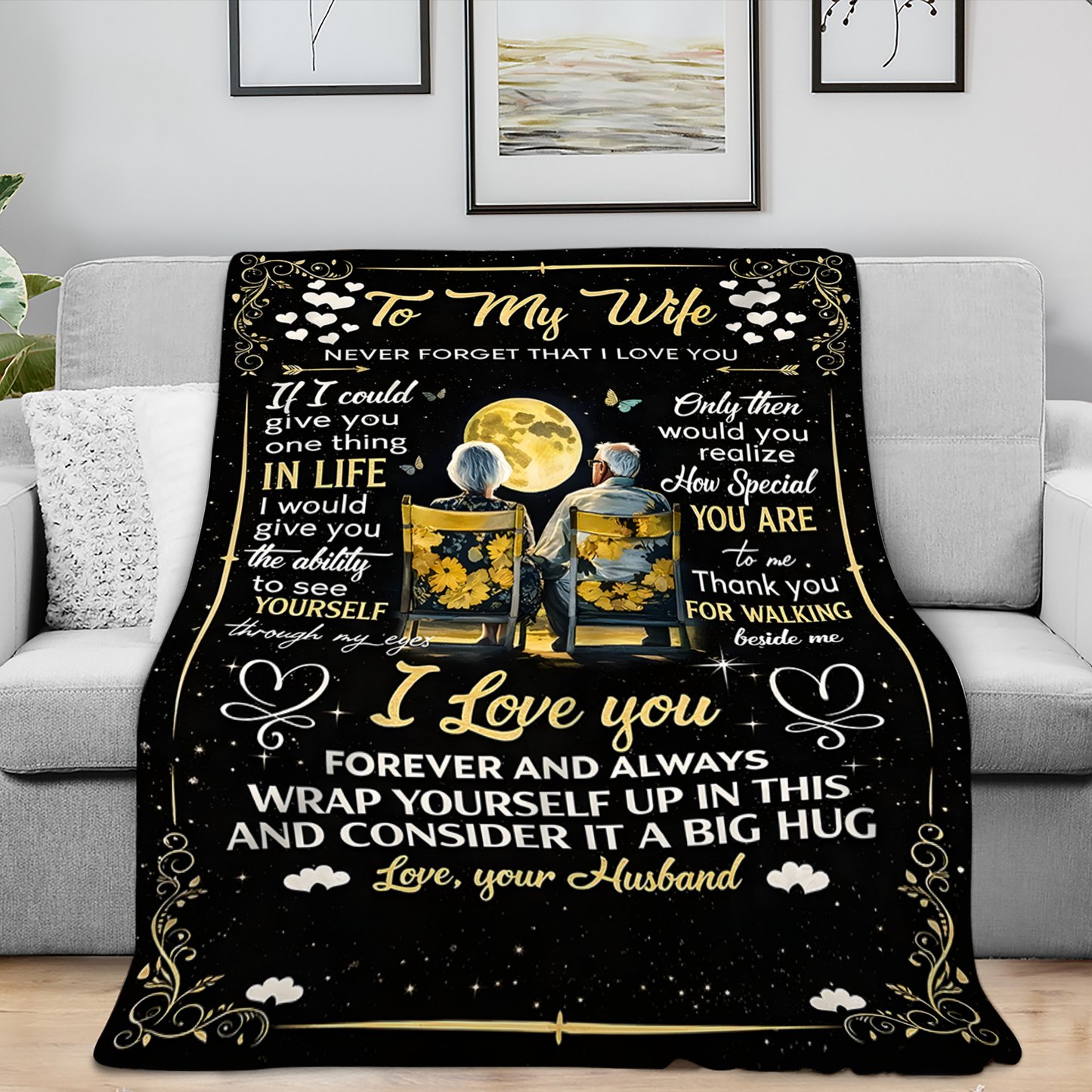 To My Wife Blanket – For The One And Only From Husband (SKU26B-01275)