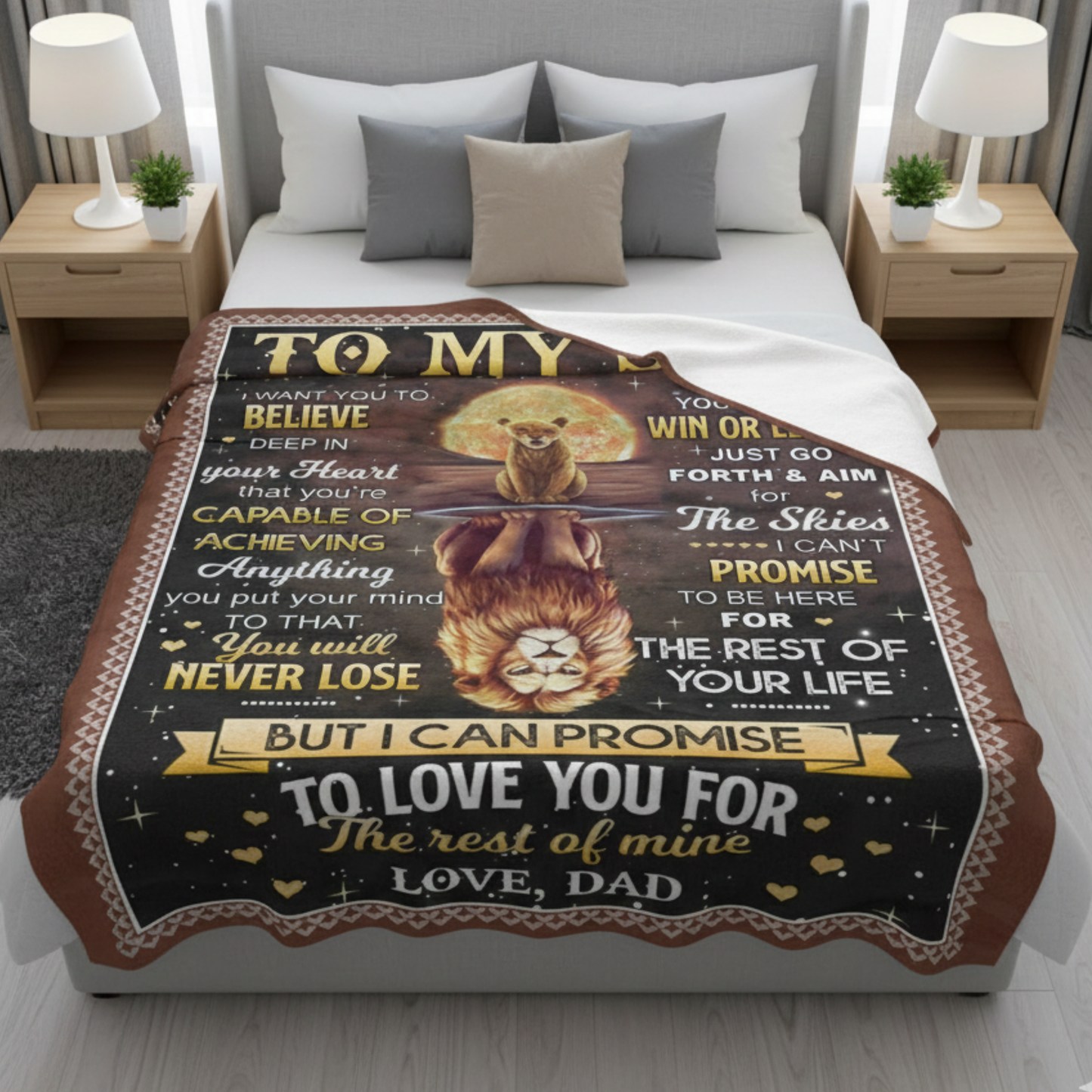 Special Gift Blanket To My Dear Son – A Gentle Hug from Dad (SKUB12-61)