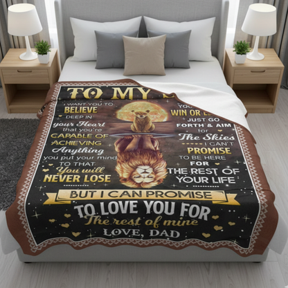 Special Gift Blanket To My Dear Son – A Gentle Hug from Dad (SKUB12-61)