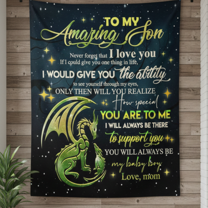To My Beloved Son Blanket – A Special Reminder of Love from Mom