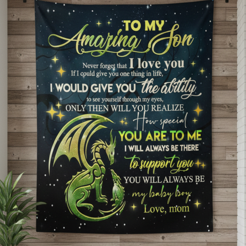 To My Beloved Son Blanket – A Special Reminder of Love from Mom