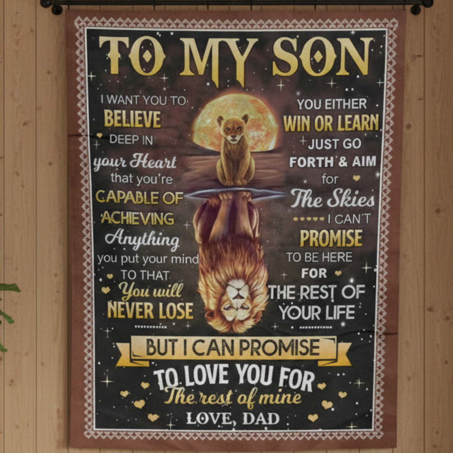 Special Gift Blanket To My Dear Son – A Gentle Hug from Dad (SKUB12-61)