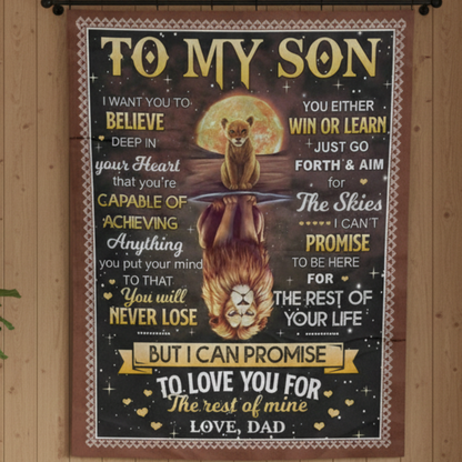 Special Gift Blanket To My Dear Son – A Gentle Hug from Dad (SKUB12-61)