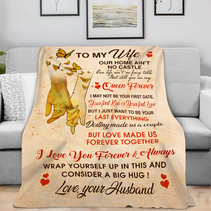 To My Wife Gift Blanket – A Promise Of Forever, From Husband