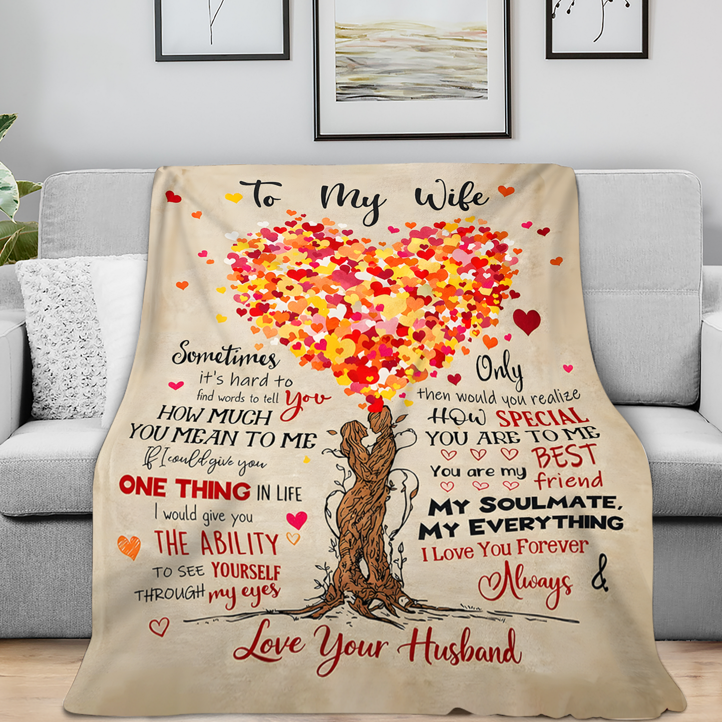 To My Wife Gift Blanket – A Special Love From Husband (SKU26B-01191)