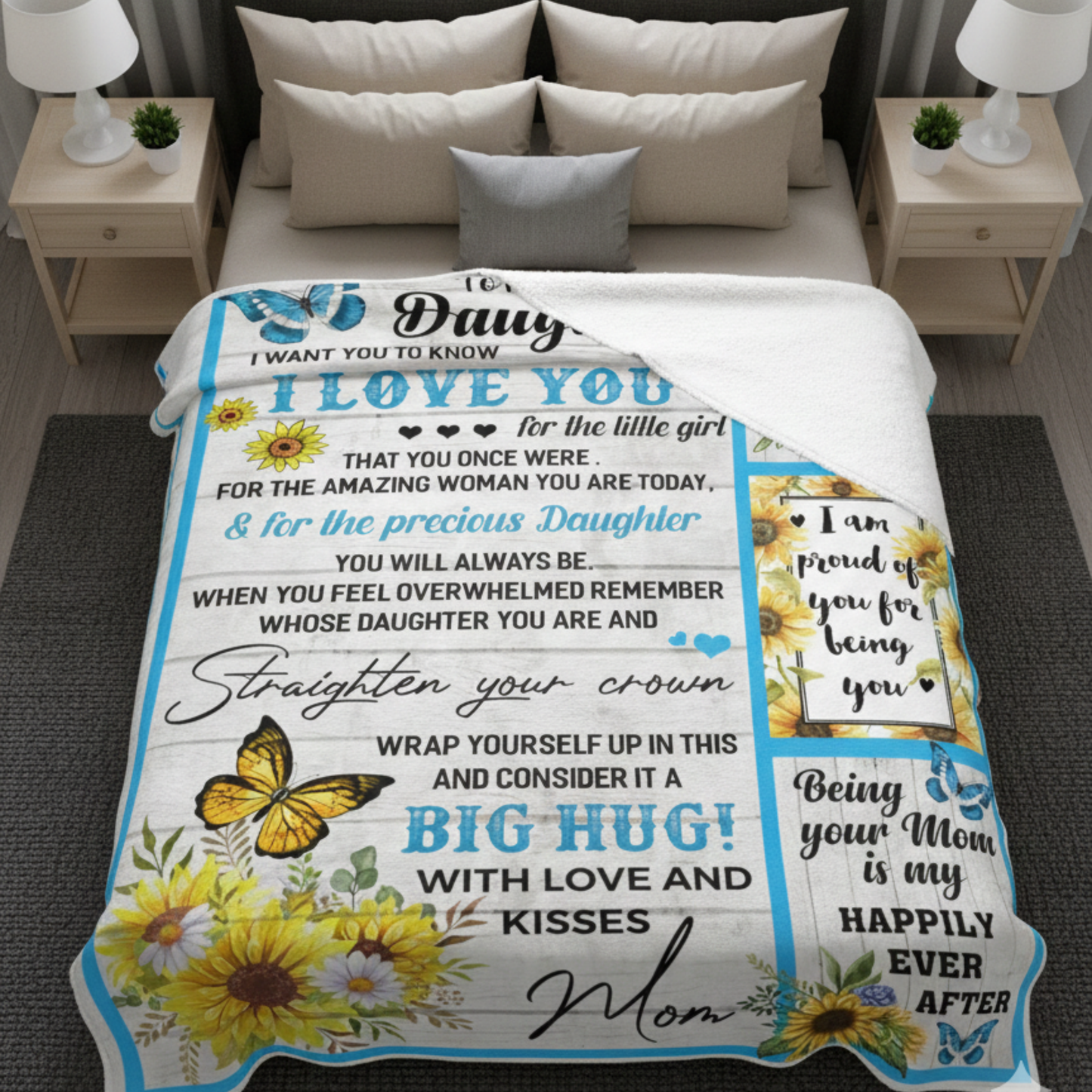 To My Dear Daughter Blanket – Soft as Love, From Mom