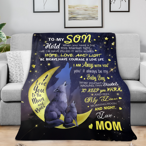 To My Son Blanket – A Cozy Hug Filled with Love from Mom (SKUB12-130)