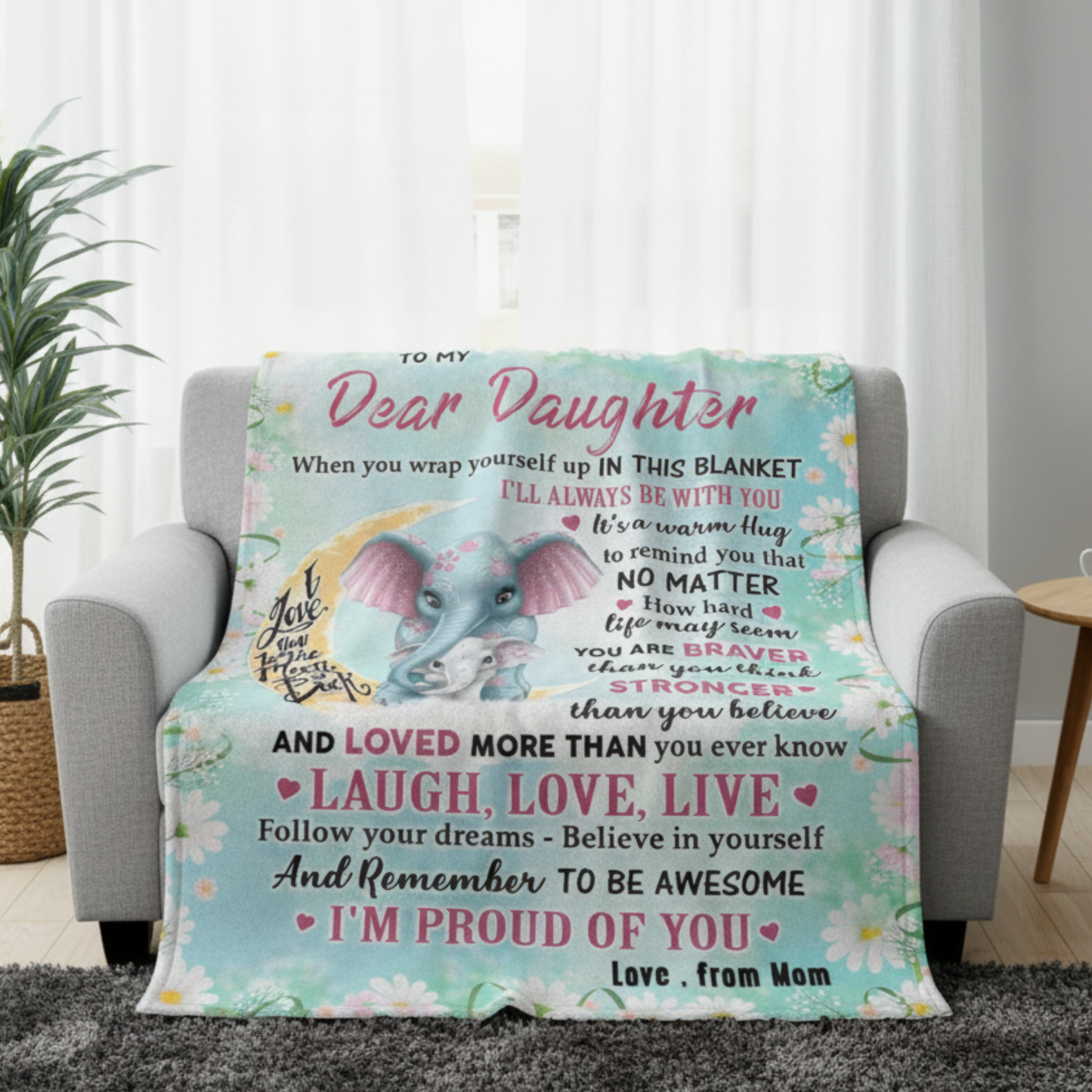 To My Dear Daughter - A Blanket Full Of Love From Mom