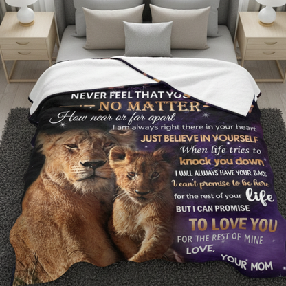 To My Wonderful Son BLANKET – A Message of Love from Mom