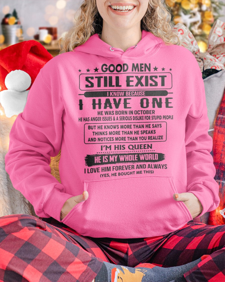 October - Good men Still Exist - gift for your girlfriend, wife from Husband - ntnt10 (SKU-GM-10)