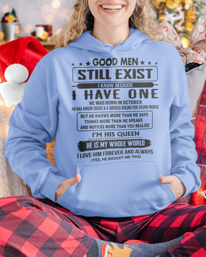October - Good men Still Exist - gift for your girlfriend, wife from Husband - ntnt10 (SKU-GM-10)