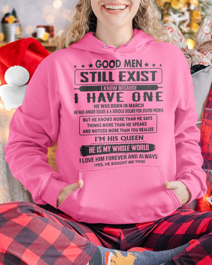 March - Good men Still Exist - gift for your girlfriend, wife from Husband - ntnt03 (SKU-GM-03)