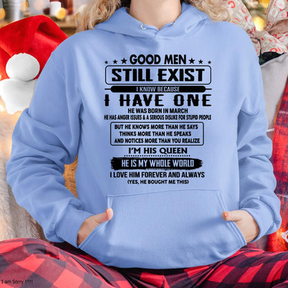 March - Good men Still Exist - gift for your girlfriend, wife from Husband - ntnt03 (SKU-GM-03)