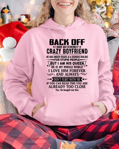 Back Off I Have An Extremely Crazy Boyfriend - - Gift For Wife From Husband - ntnt00 (SKUT-BACKOFF-00)