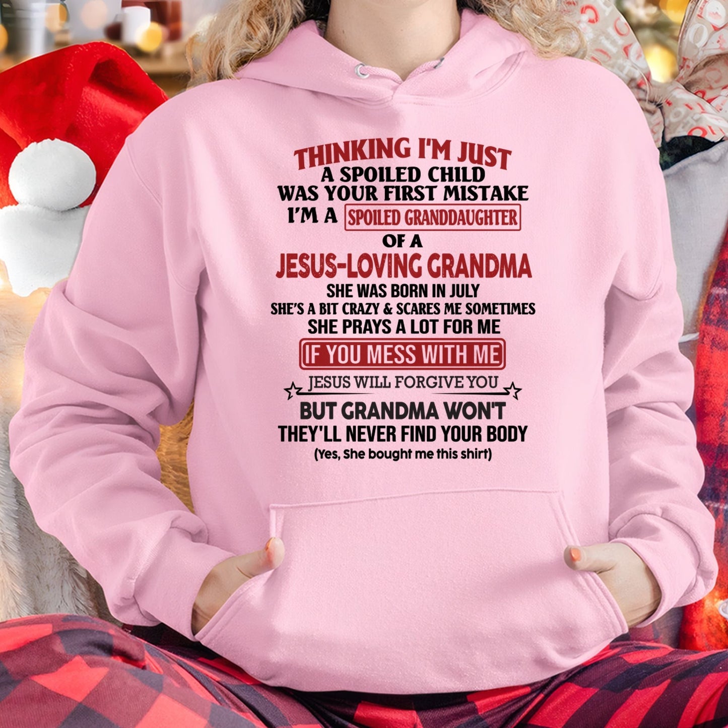 Christian Girl Shirt – Spoiled by Grandma July Edition – From Grandma to Granddaughter ntnt07 (SKU07-181-07)