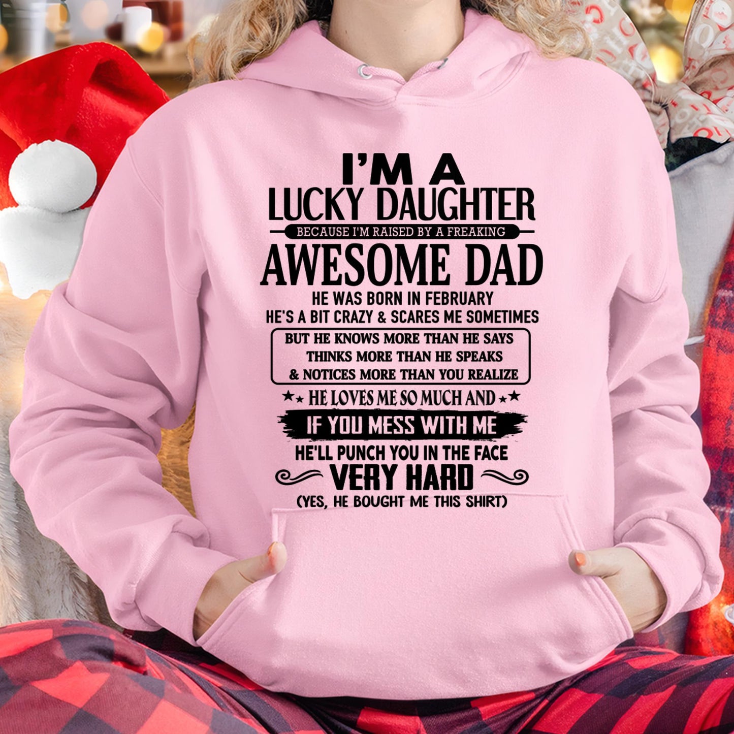 February - I'm Lucky Daughter - Gift for Daughter from Dad - ntnt02 (SKU-TLUCKYDD-02)