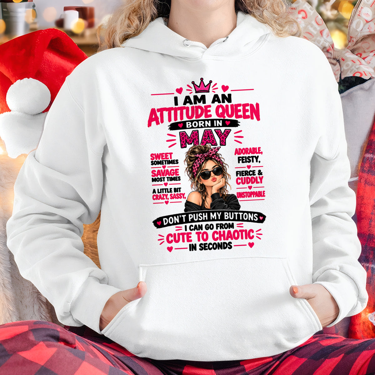 May Woman Shirt – Attitude Queen Sassy Girl T-Shirt, Funny Birthday Gift - FROM GIRL - NTNT05 - (SKU2609-177-05)