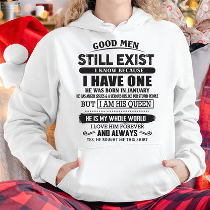 January - Good Men Still Exist - Perfect Gift For Girlfriend, Wife From Husband - ntnt01 (SKU07-166-01)