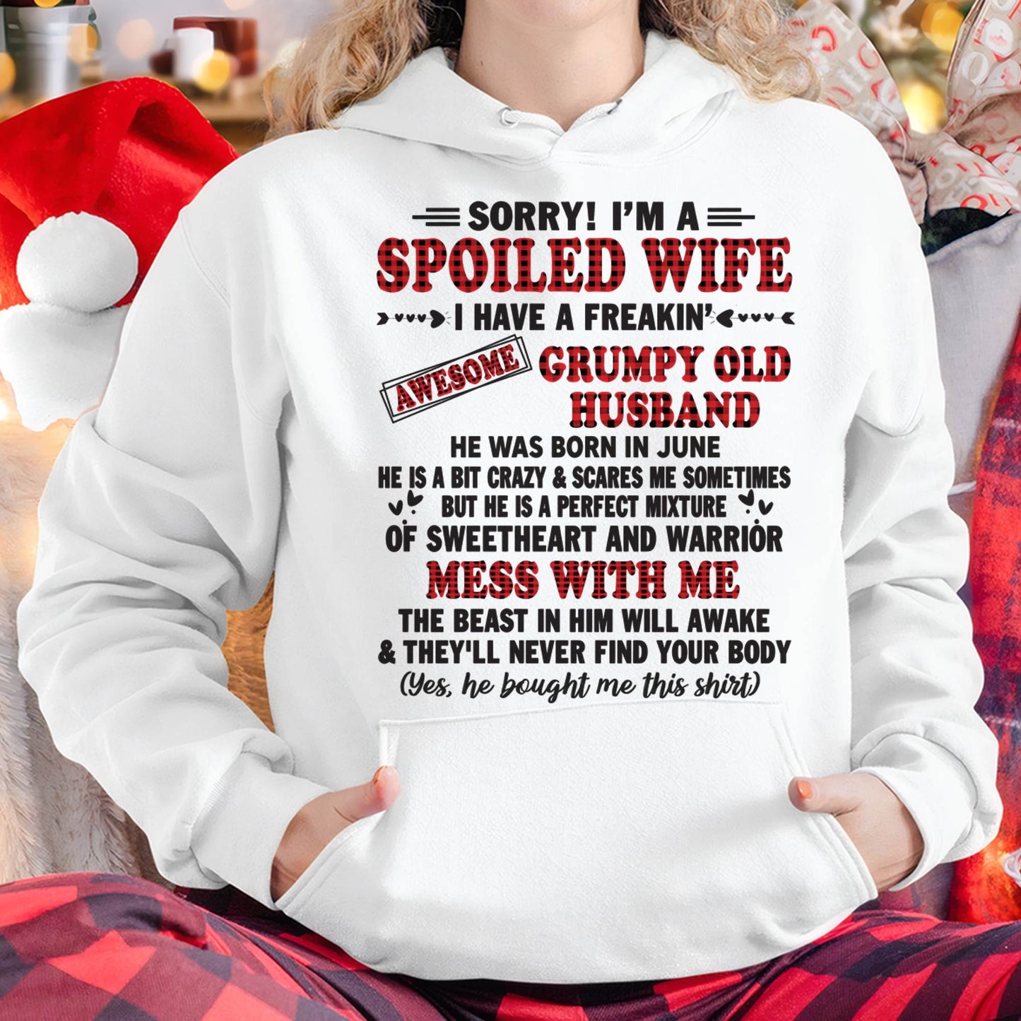 JUNE - SPOILED WIFE OF AWESOME GRUMPY OLD HUSBAND - PERFECT GIFT  FROM HUSBAND - ntnt06 (SKU12-111-06)