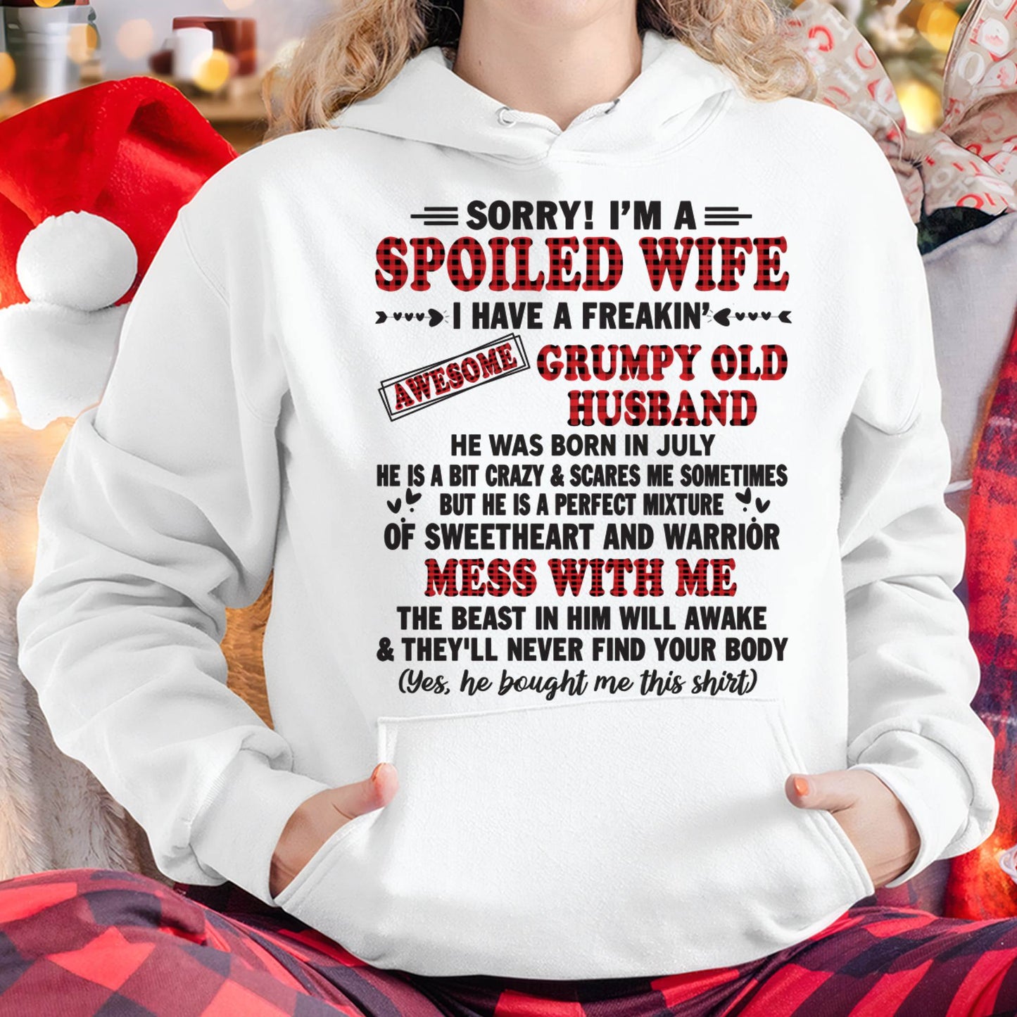 JULY - SPOILED WIFE OF AWESOME GRUMPY OLD HUSBAND - PERFECT GIFT  FROM HUSBAND - ntnt07 (SKU12-111-07)