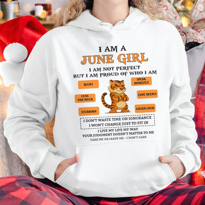 "I AM A JUNE GIRL" - Birthday Gift For June Girls - FMA ntnt06 (SKU26T-01-62-06)