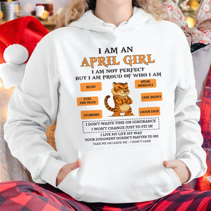 "I AM A APRIL GIRL" - Birthday Gift For April Girls - FMA ntnt04 (SKU26T-01-62-04)