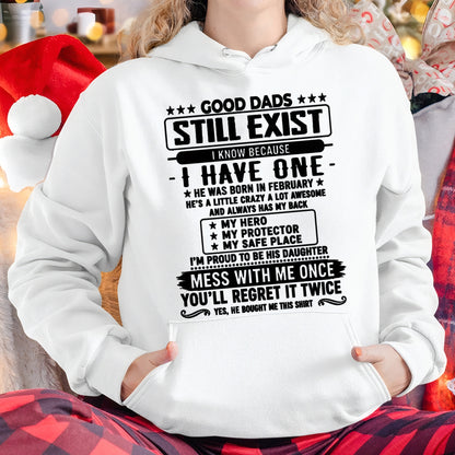 Good Dad Shirt - February Dad My Hero My Protector - From Dad - NTNT02 - (SKU2608-124-02)