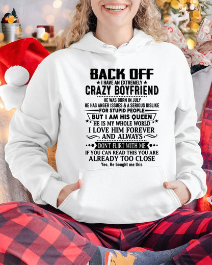 July - Back Off I Have An Extremely Crazy Boyfriend - - Gift For Wife From Husband - ntnt07 (SKUT-BACKOFF-07)