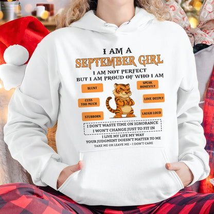 "I AM A SEPTEMBER GIRL" - Birthday Gift For September Girls - FMA ntnt09 (SKU26T-01-62-09)