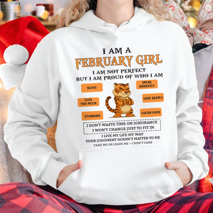 "I AM A FEBRUARY GIRL" - Birthday Gift For February Girls - FMA ntnt02 (SKU26T-01-62-02)
