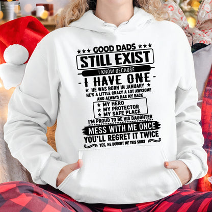 Good Dad Shirt - January Dad My Hero My Protector - From Dad - NTNT01 - (SKU2608-124-01)