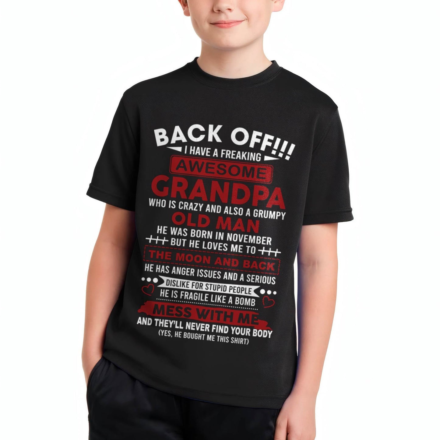 November – Back Off!!! I Have A Freaking Awesome Grandpa – Gift For Grandson And Granddaughter From Grandpa – ntnt11 (SKU10-153-11)