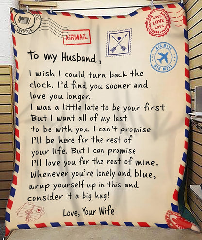 To My Dear Husband Blanket – A Love Letter From Wife