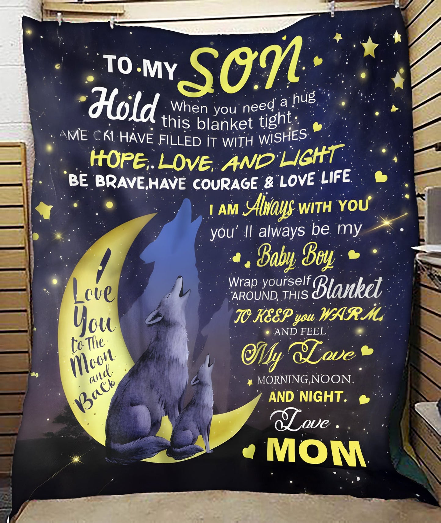 To My Son Blanket – A Cozy Hug Filled with Love from Mom (SKUB12-130)